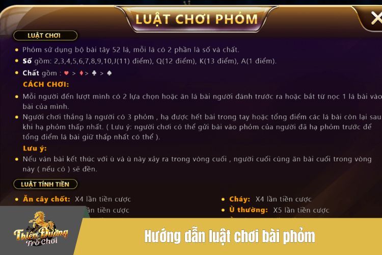 Hướng dẫn luật chơi bài phỏm