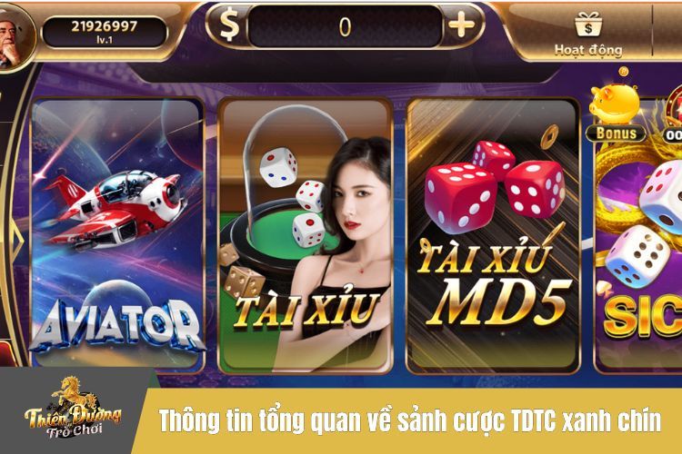 Thông tin tổng quan về sảnh cược TDTC xanh chín